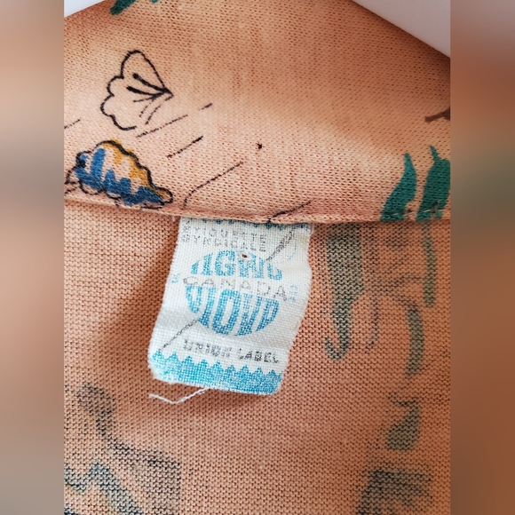 Vintage tie front cropped short sleeved shirt - Picture 4 of 5